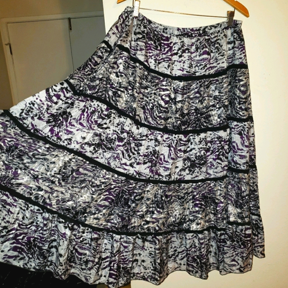 Chico's silk flowy skirt